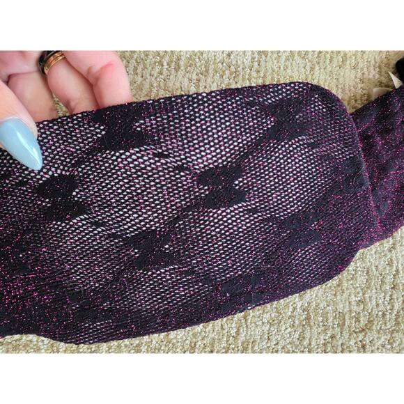 Gucci Black 2023 GG Logo Glitter Tights w/ Tags S sz - Picture 9 of 11